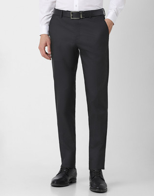 PETER ENGLAND Slim Fit Men Black Trousers