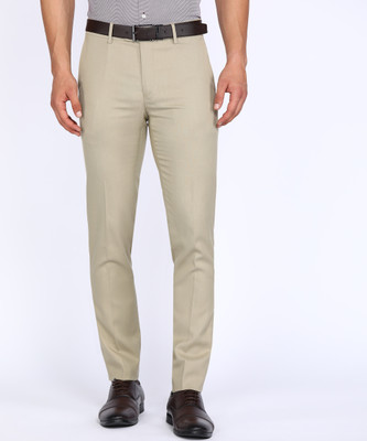 PETER ENGLAND Slim Fit Men Beige Trousers