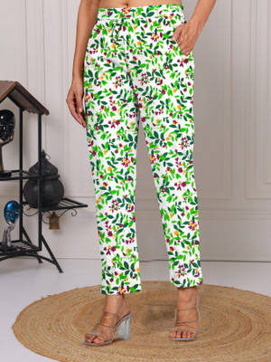 eFashion Comfort Fit Women Light Green Trousers