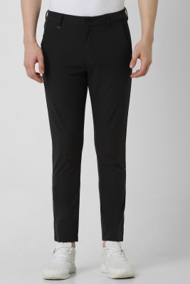 VAN HEUSEN Slim Fit Men Black Trousers