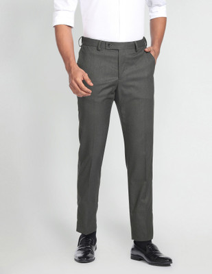 ARROW Regular Fit Men Grey Trousers