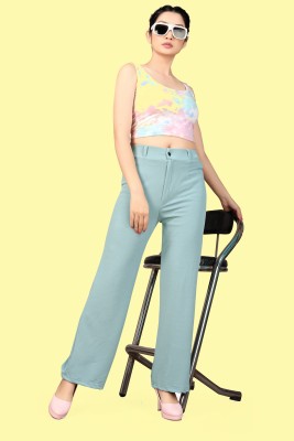 YOZO Regular Fit Women Light Blue Trousers