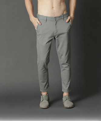 Roadster Regular Fit Men Grey Trousers