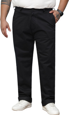 JOHN PRIDE Regular Fit Men Black Trousers