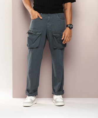 Kook N Keech Straight Fit Men Grey Trousers