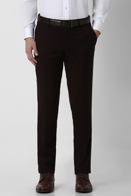 PETER ENGLAND Slim Fit Men Brown Trousers