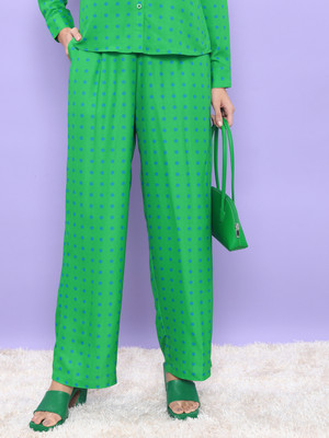 Tokyo Talkies Regular Fit Women Green Trousers