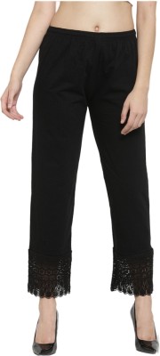 TNQ Comfort Fit Women Black Trousers