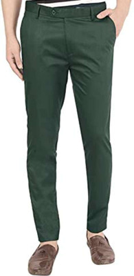 The DS Regular Fit Men Dark Green Trousers