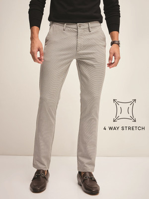 THE BEAR HOUSE Slim Fit Men Grey Trousers