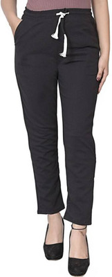 Kashmiri queen Comfort Fit Women Black Trousers