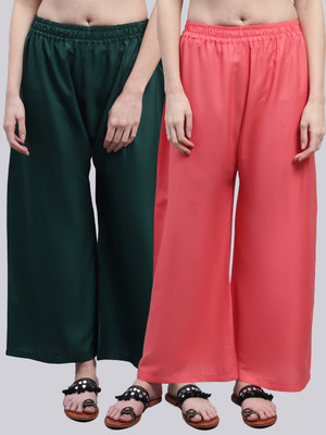 VALLES365 by S.c. Flared Women Green, Red Trousers