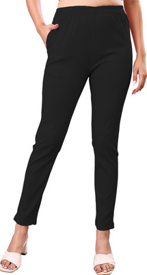NEXSUS APPARELS Tapered Women Black Trousers
