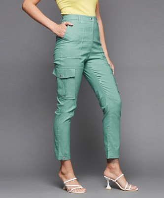 Miss Chase Relaxed Women Green Trousers