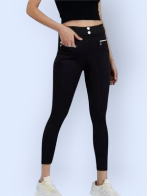 Empracee Comfort Fit Women Black Trousers
