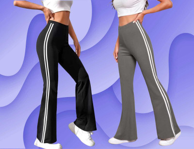 L Fashion Jeans Regular Fit Women Black, Grey Trousers