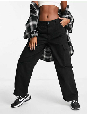 Broadstar Relaxed Women Black Trousers