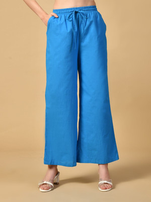 ADRIANA Regular Fit Women Blue Trousers