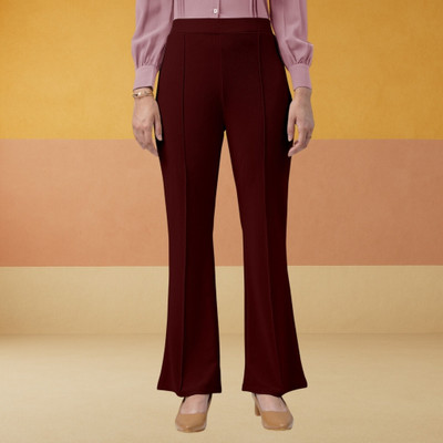 Anitafashion Loose Fit Women Maroon Trousers