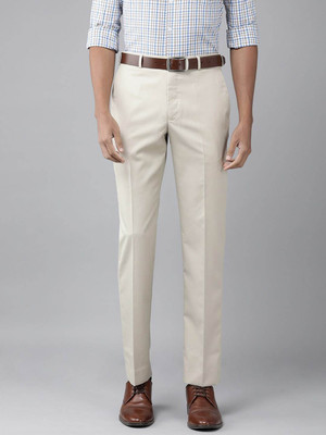 PARK AVENUE Regular Fit Men Beige Trousers