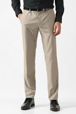 VAN HEUSEN Slim Fit Men Beige Trousers