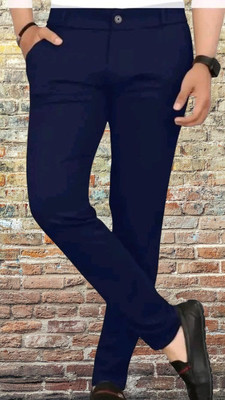Advikfashion Slim Fit Men Blue Trousers