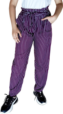 The Window Shop Regular Fit Women Purple Trousers