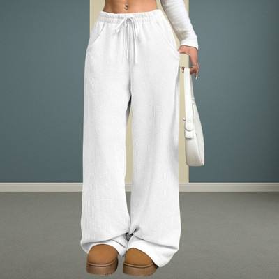 Anitafashion Relaxed Women White Trousers
