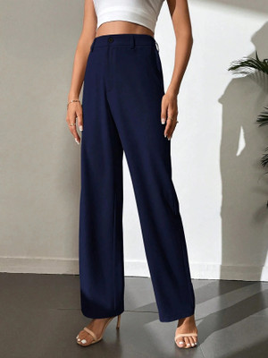 KARIMA INETERNATIONAL Regular Fit Women Dark Blue Trousers