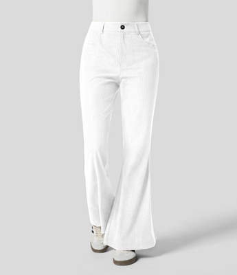 Rajovati Loose Fit Women White Trousers