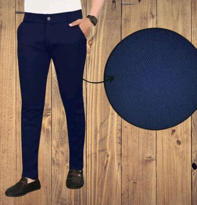 Advikfashion Slim Fit Men Blue Trousers