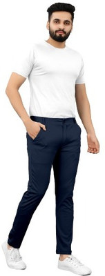 Vamdev Hub Regular Fit Men Dark Blue Trousers