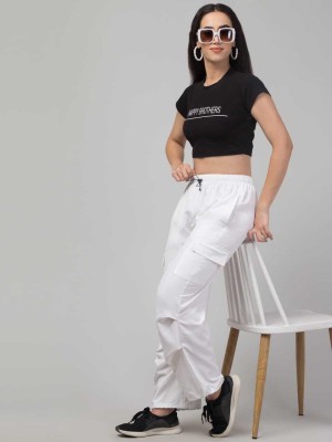 Affiliate Comfort Fit, Regular Fit, Relaxed Women Black Trousers