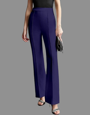 HouseOfCommon Regular Fit Women Light Blue Trousers