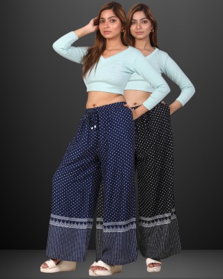 4K FASHION Relaxed Women Blue, Black Trousers