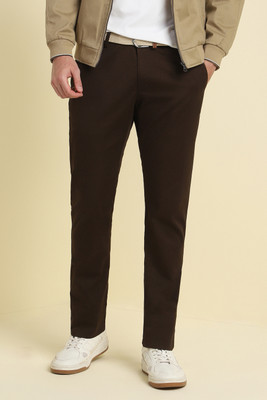 Allen Solly Regular Fit Men Black Trousers