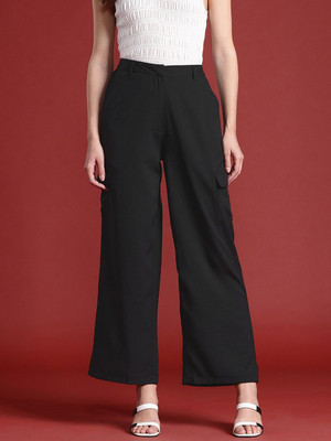 all about you Relaxed Women Black Trousers