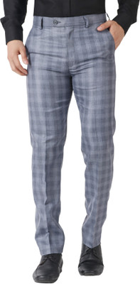 Maleno Slim Fit Men Grey Trousers