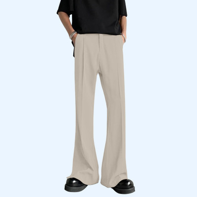 FTX Relaxed, Loose Fit Men Beige Trousers