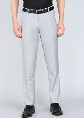 PETER ENGLAND Regular Fit Men Grey Trousers