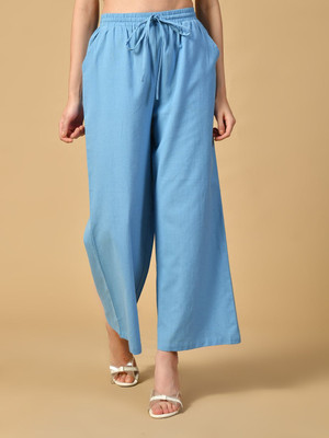 ADRIANA Regular Fit Women Blue Trousers