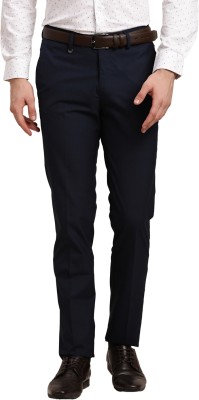 TURTLE Slim Fit Men Dark Blue Trousers