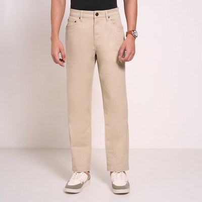 Peregrine by Pantaloons Regular Fit Men White Trousers