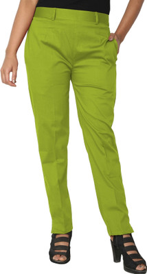 HouseOfCommon Regular Fit Women Green Trousers