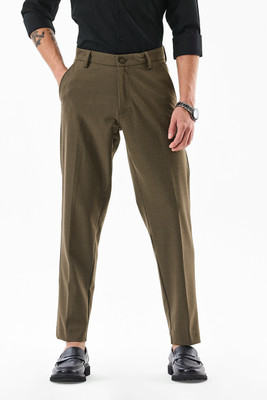 Snitch Slim Fit Men Brown Trousers