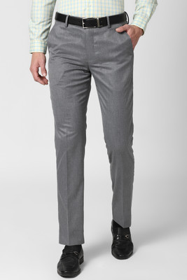 PETER ENGLAND Slim Fit Men Grey Trousers