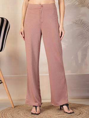 AAYU Relaxed Women Cream Trousers