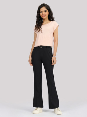 BlissClub Ultimate Flared Tailored Trousers - Regular Regular Fit Women Black Trousers