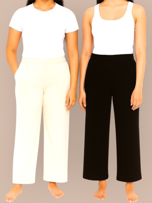 LaxmiEmpiree Comfort Fit Women Beige, Black Trousers