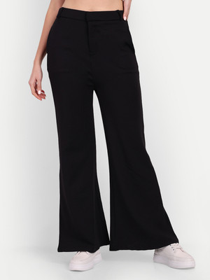 Broadstar Relaxed Women Black Trousers
